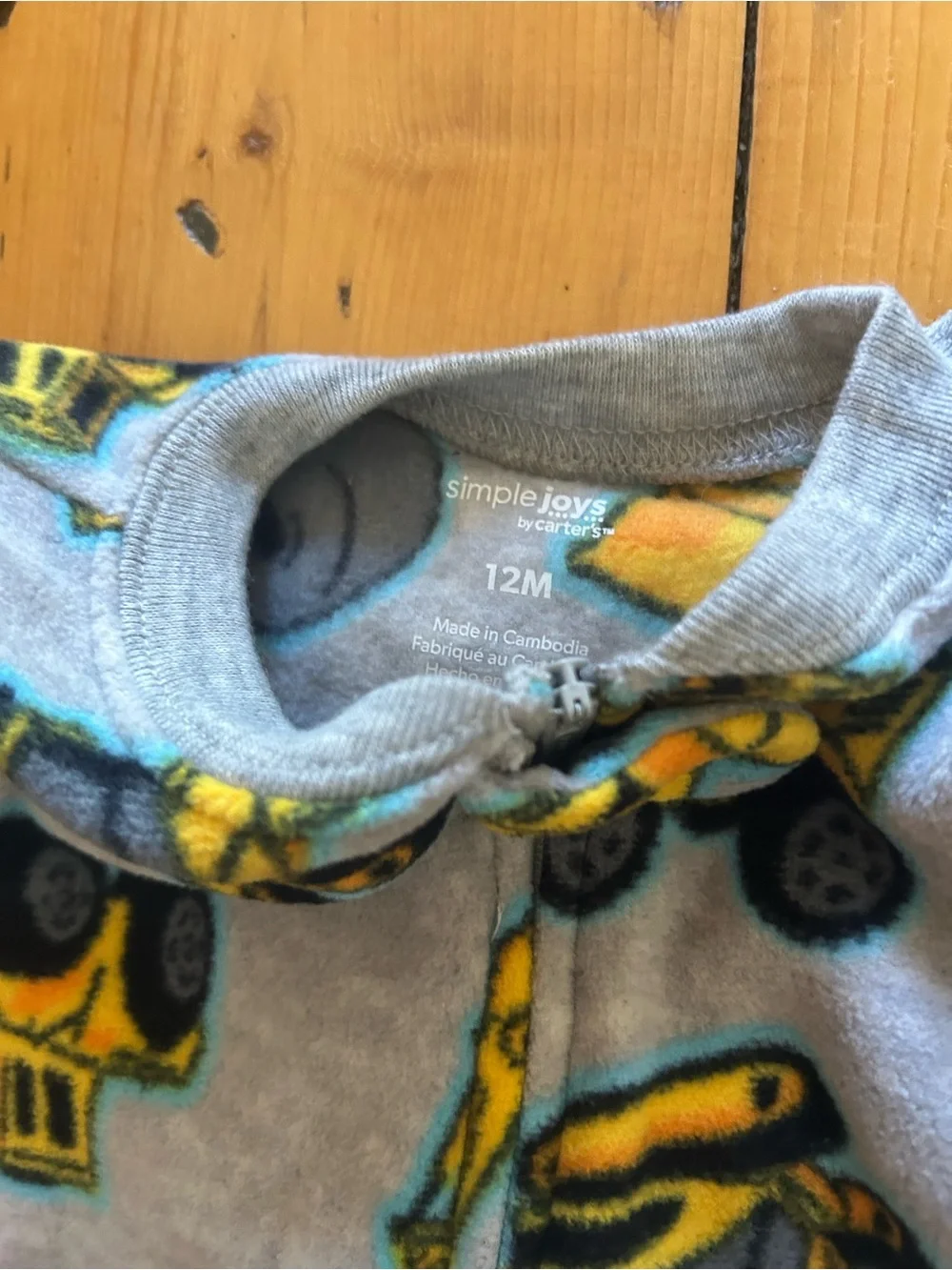 Set of 3 Baby Boys Fleece Pajamas size 12M Like new Condition